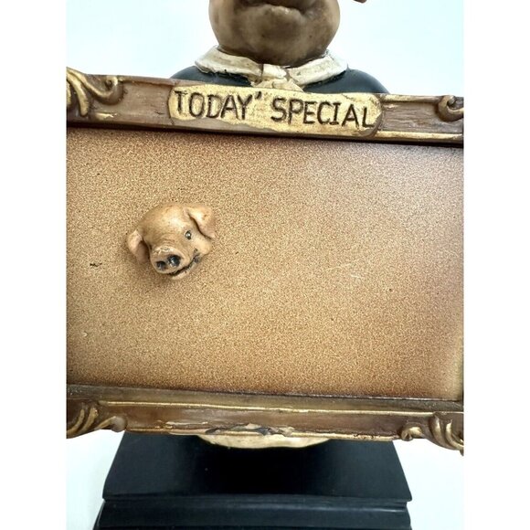 9” French Chef Baker Pig Magnetic Menu Board Sign Vintage Decor Pastry Italian - Picture 4 of 11